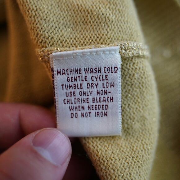 Vtg Worthington Womens Sweater Gold Sweatshirt Plus 20 W Party Cocktail New Year - Picture 6 of 7